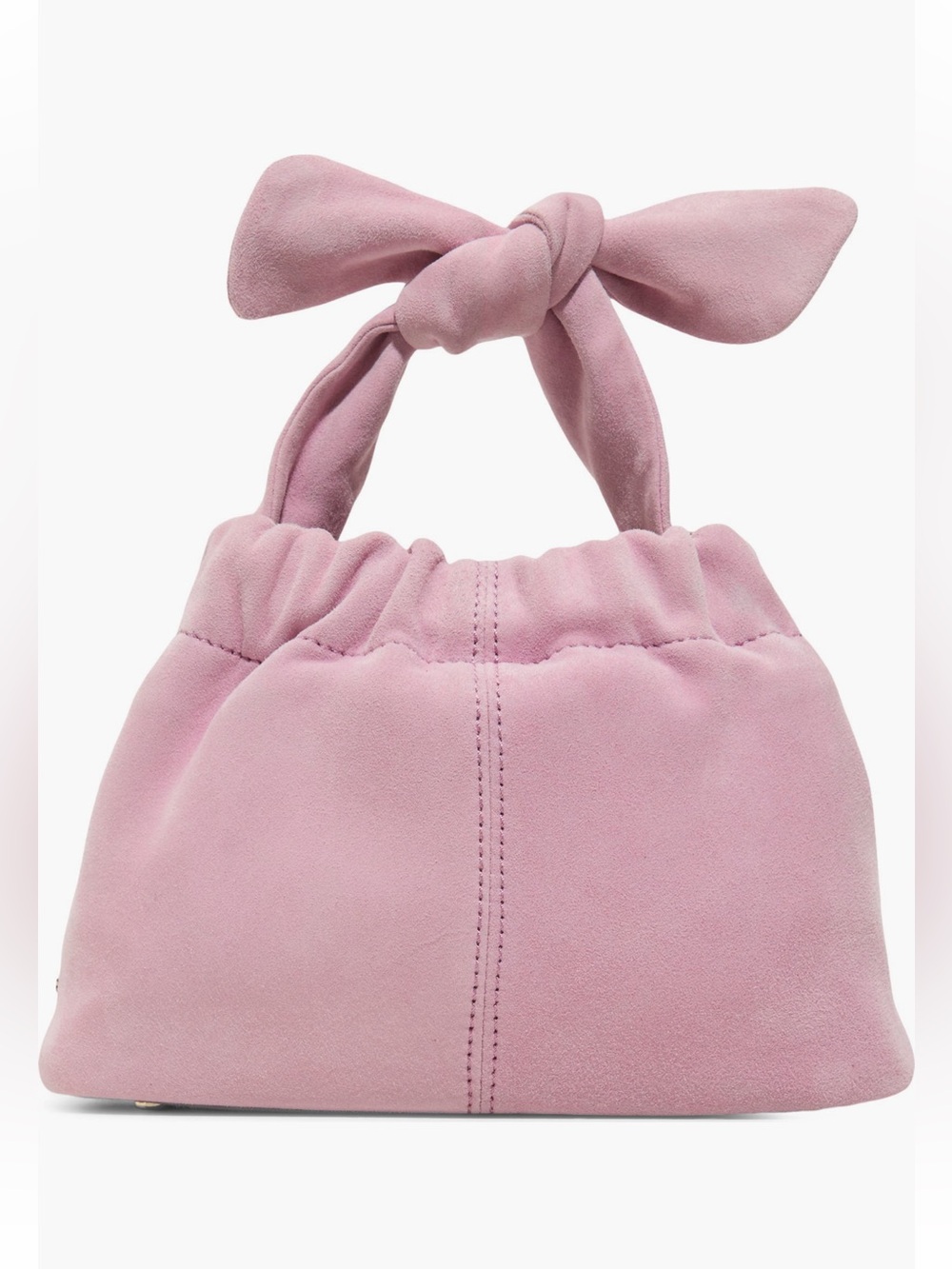 Ted Baker Pink Knot-Handle Suede Bag new